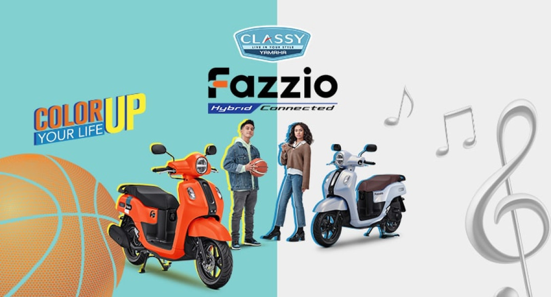 Semakin Fashionable dan Stylish, Intip Tampilan Baru Yamaha Fazzio Hybrid-Connected