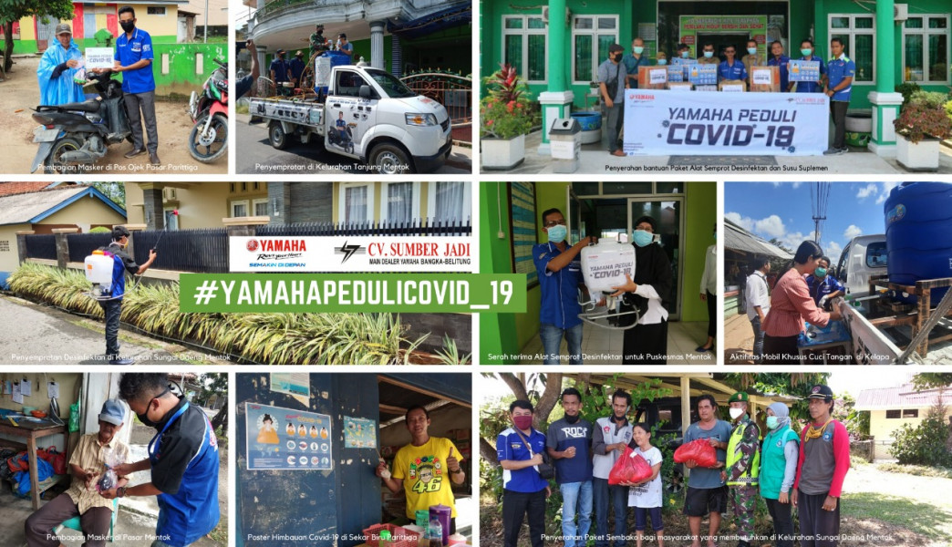 Yamaha Gelar Aksi Peduli Penanggulangan Covid-19 di Bangka Barat