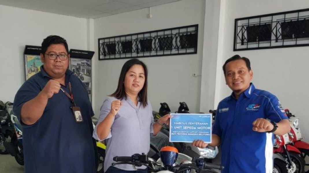 Sukseskan HUT ke-22 Provinsi Babel, CV Sumber Jadi Serahkan Satu Unit Motor Hadiah Utama Jalan Sehat